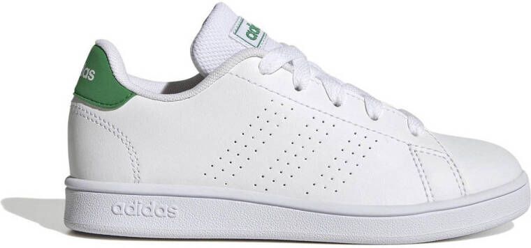 Adidas Sportswear Advantage sneakers wit groen Imitatieleer 33 1 2