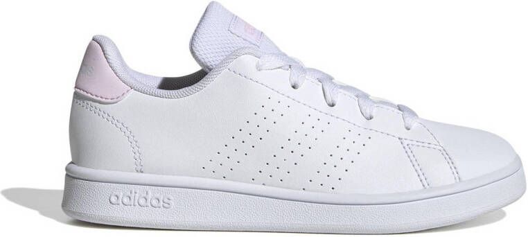 Adidas Sportswear Advantage sneakers wit lichtroze Jongens Meisjes Imitatieleer 35 1 2