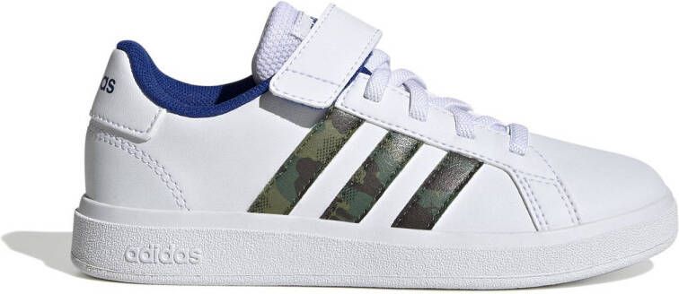 adidas Sportswear Grand Court 2.0 EL sneakers wit kaki kobaltblauw