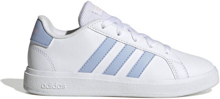 Adidas Sportswear Grand Court 2.0 sneakers wit lichtblauw roze Jongens Meisjes Imitatieleer 38 2 3