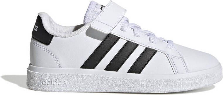 Adidas Originals Kinder gympen met klittenbandsluiting en elastische veters Grand Court Wit