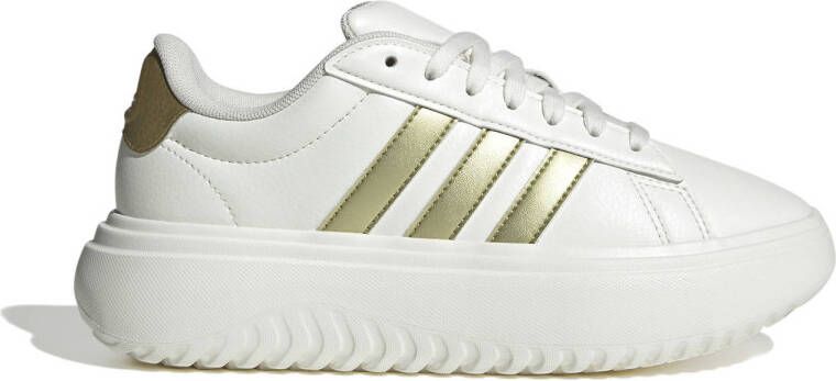 Adidas Sportswear Grand Court sneakers wit goud