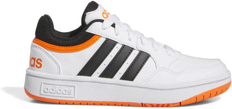 Adidas Originals Hoops 3.0 sneakers wit zwart oranje Imitatieleer 38 2 3