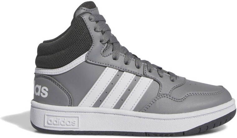 Adidas Sportswear Hoops Mid 3.0 sneakers grijs wit Jongens Imitatieleer 37 1 3