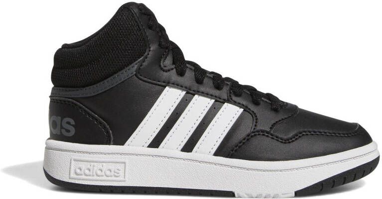 Adidas Sportswear Hoops sneakers zwart wit Imitatieleer 30 1 2