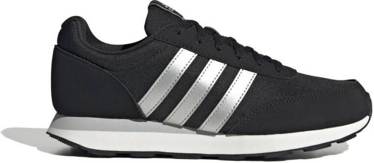 adidas Sportswear Run 60s 2.0 sneakers zwart zilvermetallic wit