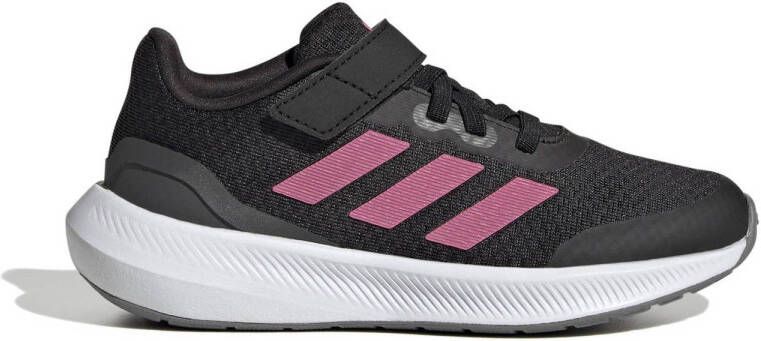 Adidas Sportswear Runfalcon 3.0 hardloopschoenen zwart fuchsia grijs Jongens Meisjes Mesh 36 2 3 Sneakers