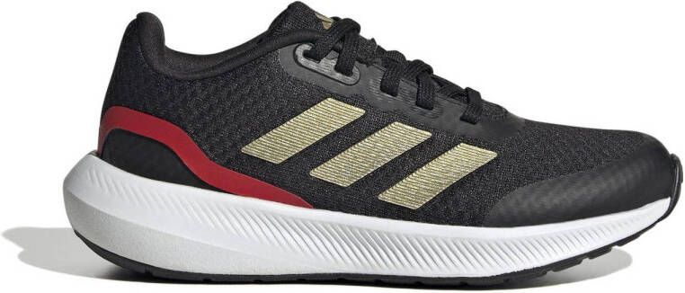 Adidas Sportswear Runfalcon 3.0 sneakers zwart goud metallic rood Mesh 36 2 3