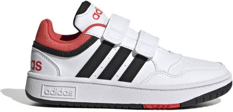 Adidas Sportswear Hoops sneakers wit zwart rood Imitatieleer 32