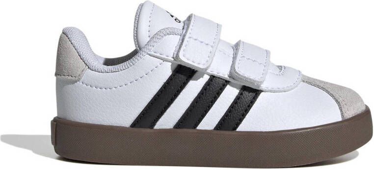 Adidas Sportswear VL Court 3.0 sneakers wit zwart beige Suede 19