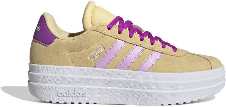 Adidas Sportswear VL Court Bold sneakers lichtgeel roze fuchsia
