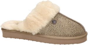 Alpacas leren pantoffels beige