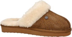 Alpacas leren pantoffels cognac
