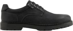 AM SHOE imitatieleren veterschoenen met profielzool zwart