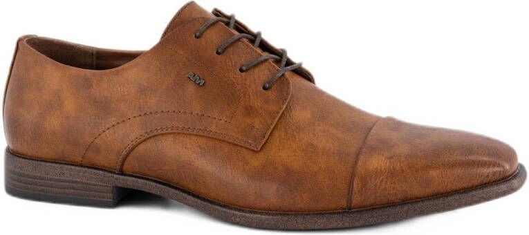 AM SHOE veterschoenen cognac