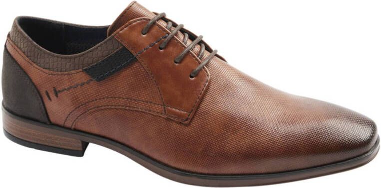 AM SHOE veterschoenen cognac