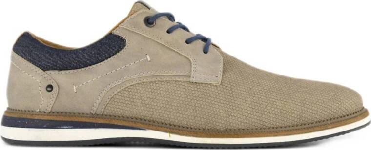 AM SHOE veterschoenen grijsbruin