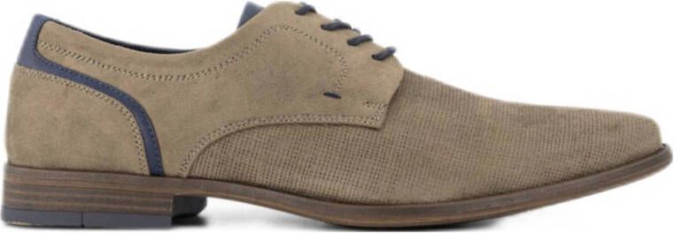 AM SHOE veterschoenen taupe