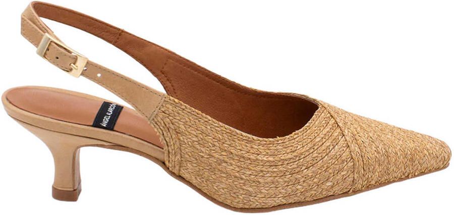 Angel Alarcon Cordela rieten pumps met gevlochten naturel