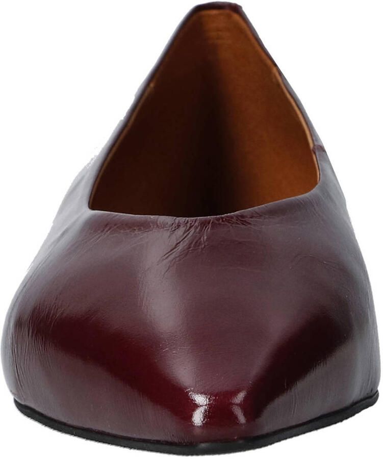 Angel Alarcon leren ballerina's bordeaux