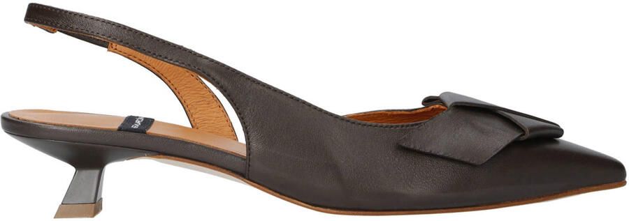 Angel Alarcon leren slingback pumps donkerbruin