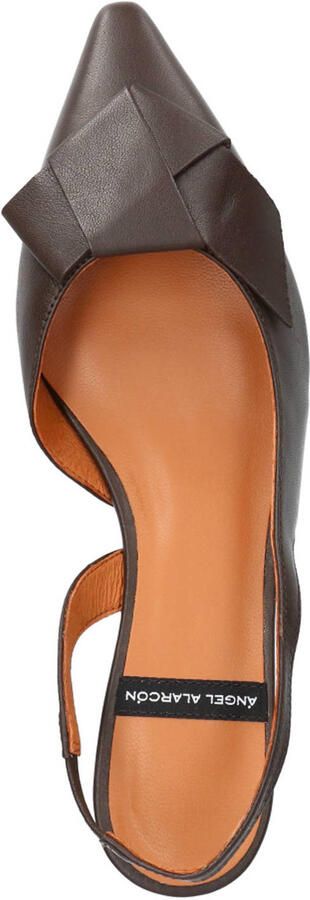 Angel Alarcon leren slingback pumps donkerbruin - Foto 2