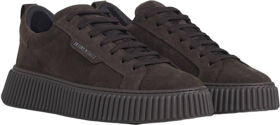 Antony Morato Hopper leren sneakers donkerbruin - Foto 3