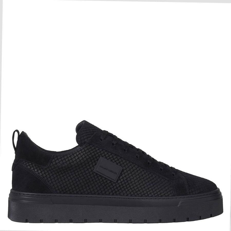 Antony Morato MMFW01934 9000 Black Sneakers Zwart Suede Heren Zwart