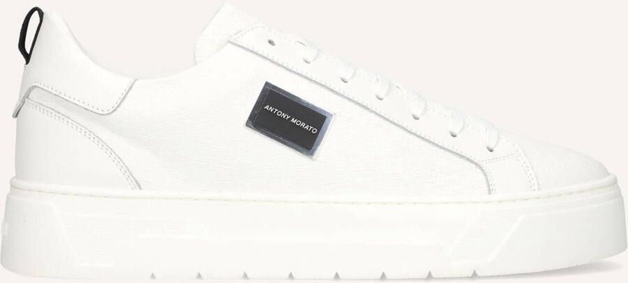 Antony Morato Heren Sneakers Bold Animal Mmfw01715 Leren Lage sneakers Wit
