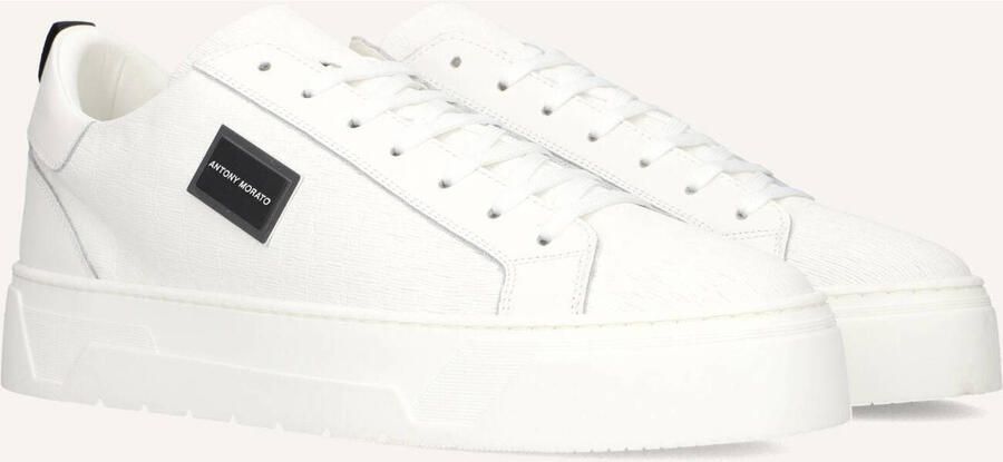 Antony Morato Heren Sneakers Bold Animal Mmfw01715 Leren Lage sneakers Wit - Foto 3