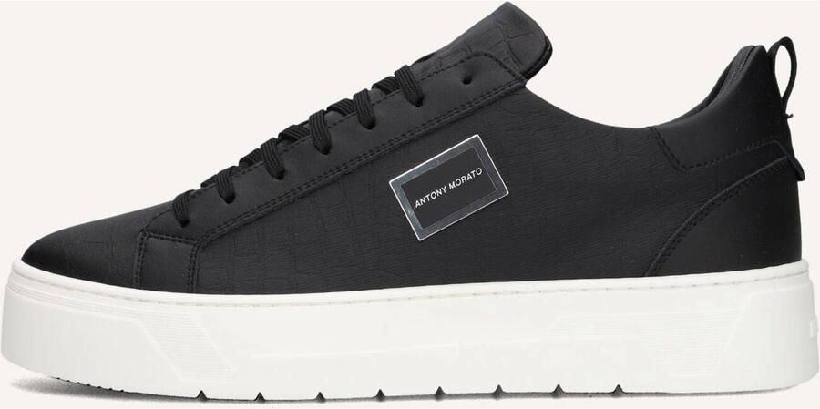 Antony Morato Bold Animal Mmfw01715 Sneakers Heren Leren Sneaker Zwart