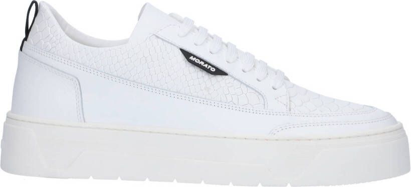 Antony Morato Flint animal leren sneakers wit