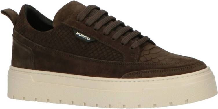 Antony Morato Flint animal suède sneakers bruin