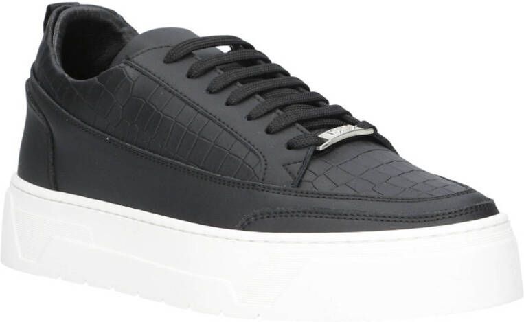 Antony Morato Sneakers van leer met labeldetail model 'FLINT'