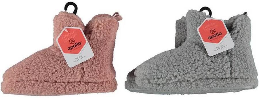 Apollo Hoge Pantoffels kinderen Teddy Roze Pupil sloffen Pantoffels Pantoffels - Foto 3