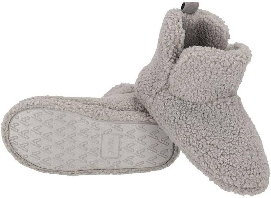Apollo Hoge Pantoffels kinderen Teddy Grijs Pupil sloffen Pantoffels Pantoffels