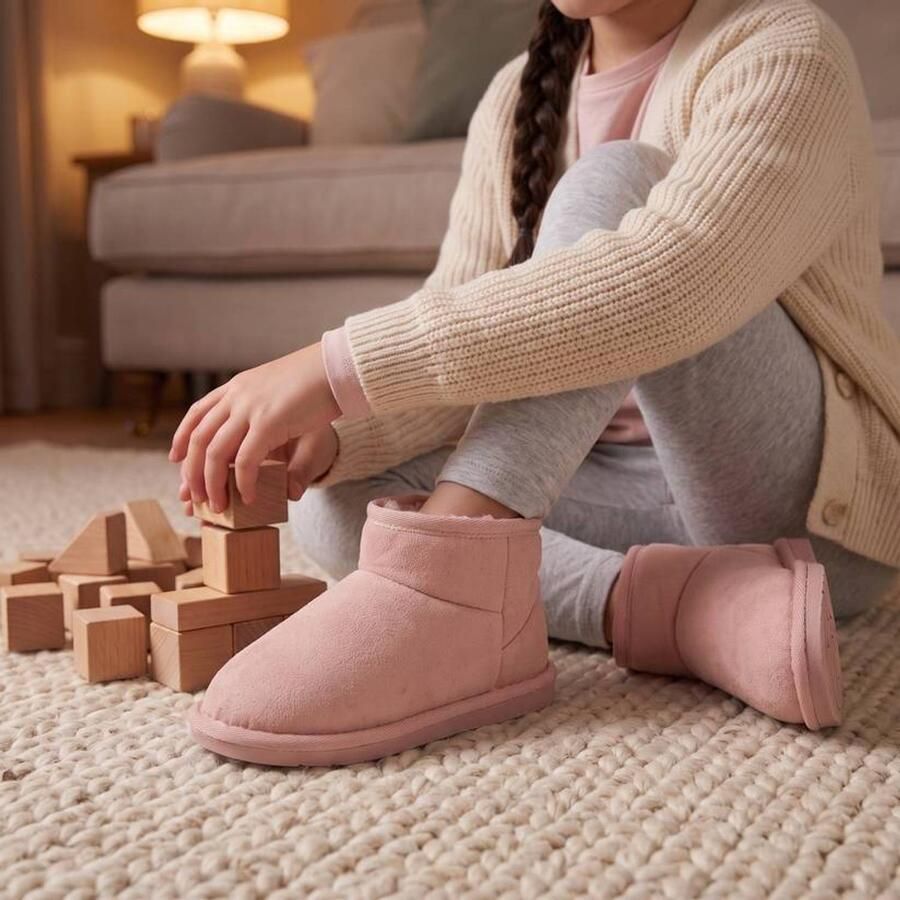Morethansocks Pantoffels kinderen Suède t m 36 Home boot hoog warme sloffen kinder sloffen sloffen - Foto 2