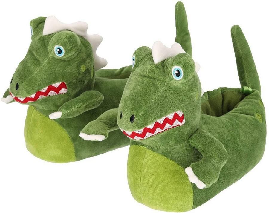 Apollo Pantoffels Jongens Dino Groen Pantoffels kinderen Sloffen