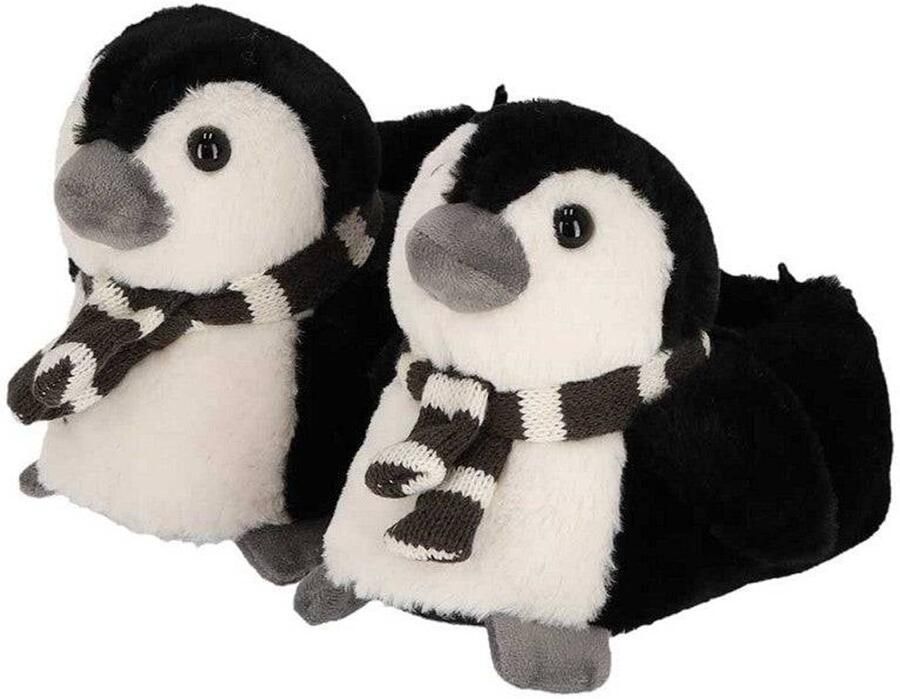 Apollo | Pantoffels Meisjes | Penguin | Zwart | 25 26 | Pantoffels kinderen | Sloffen kinderen
