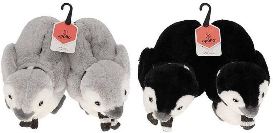 Apollo | Pantoffels Meisjes | Penguin | Grijs | 29 30 | Pantoffels kinderen | Sloffen kinderen - Foto 5