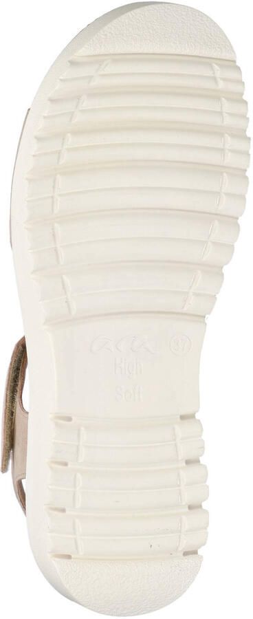 Ara Bilbao leren sandalen met sleehak goud - Foto 3