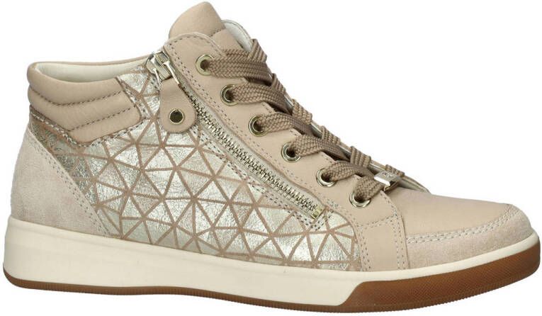 Ara comfort leren sneakers beige
