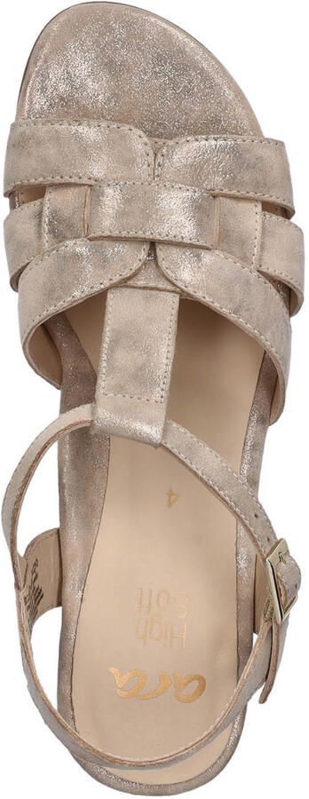 Ara Sirmione suède sleehakken met sleehak goud metallic - Foto 3