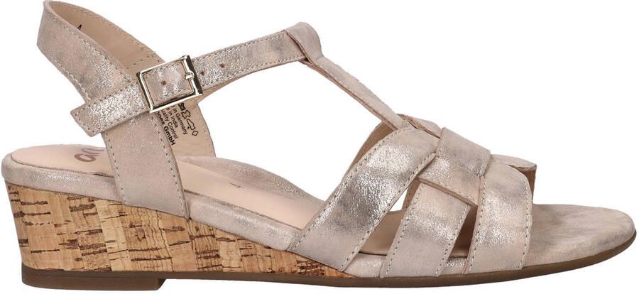 Ara Sirmione suède sleehakken met sleehak goud metallic