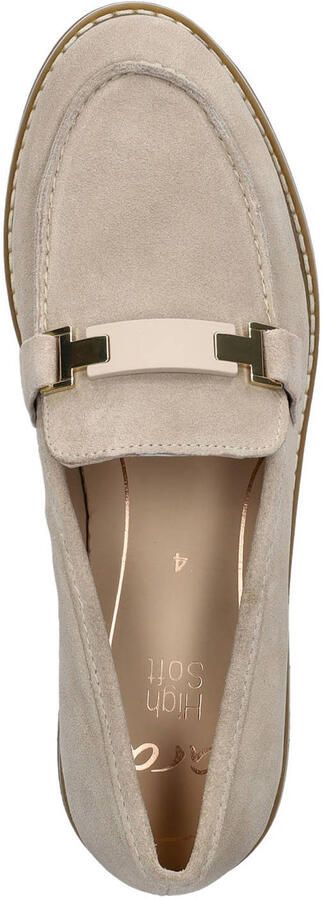 Ara suède loafers met siergesp beige - Foto 3
