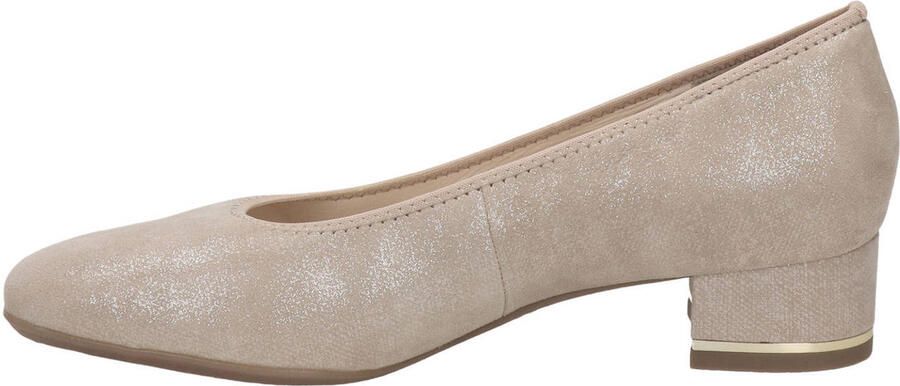 Ara suède pumps met lage hak beige