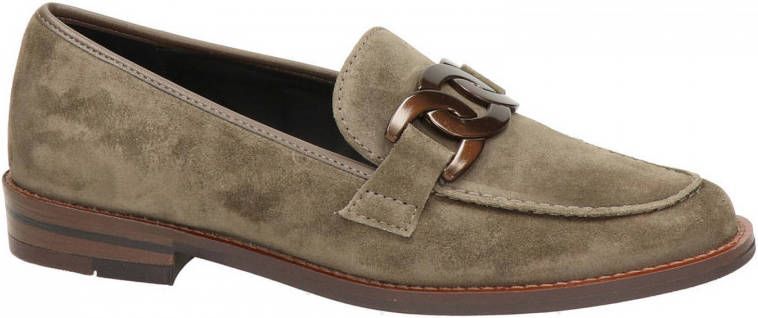 Ara Grijze Velours Slipper met Blokhak Gray Dames