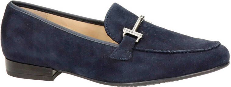 Ara Kent suède loafers marineblauw