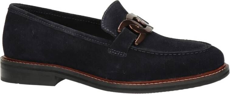 Ara Kent Trotteur suède loafers met ketting donkerblauw