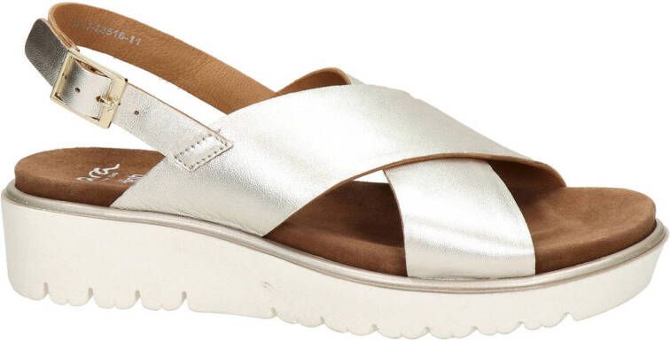 Ara leren sandalen goud